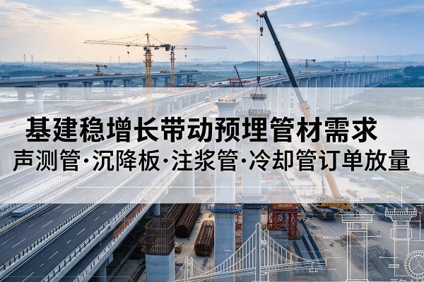 化德基建稳增长带动预埋监测管材需求,声测管、沉降板、注浆管订单持续放量