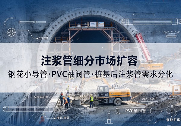化德注浆管细分市场扩容，隧道钢花小导管、PVC 袖阀管、桩基后注浆管需求分化